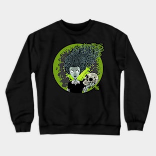 a grrl and her skull Crewneck Sweatshirt